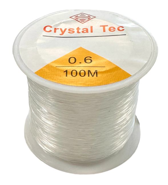 Corda elastica tonda in cristallo 0,6 mm 100 m