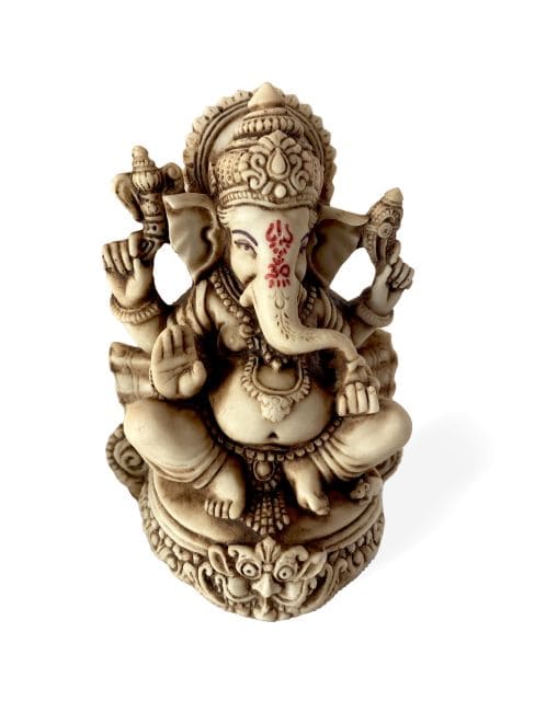 Statua in resina ganesh dorata 13cm