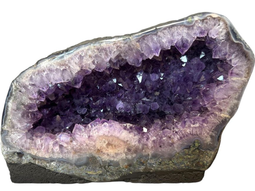 incenso ad Geode di ametista base tagliata AA 7 kg