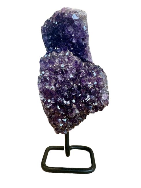 incenso ad Geode di ametista AA brasiliana su base da 2,04 kg