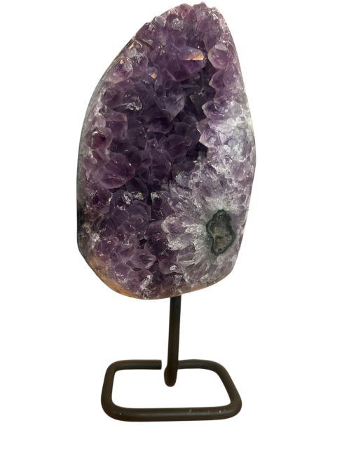 incenso ad Geode di ametista AA brasiliana su base da 2,06 kg