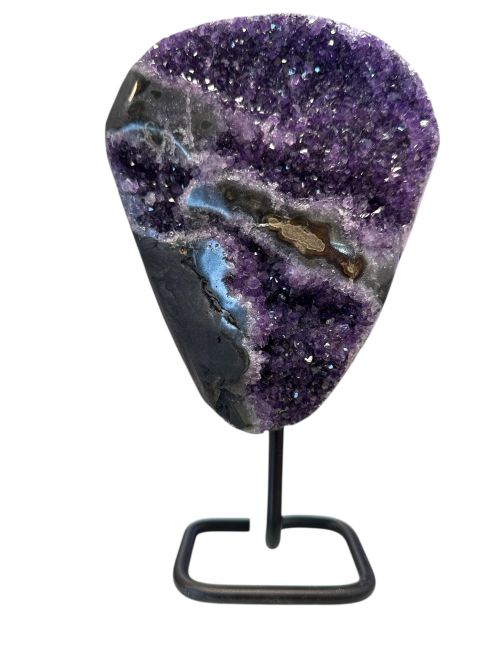 incenso ad Geode di ametista AA brasiliana su base da 2,3 kg