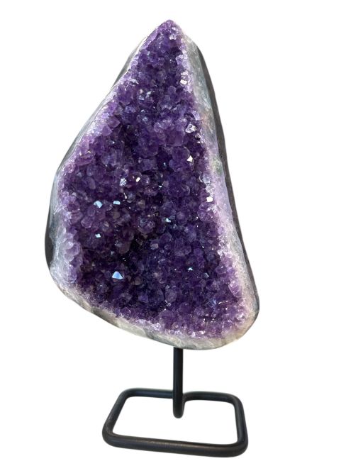 incenso ad Geode di ametista AA brasiliana su base da 3,09 kg