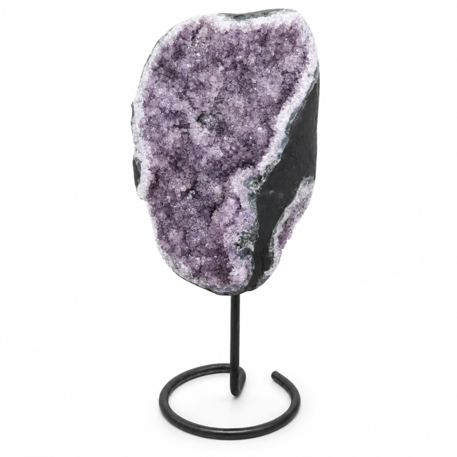 incenso ad Geode di ametista brasiliana A su base, 11,1 kg