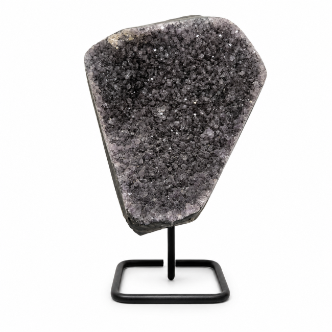incenso ad Geode di ametista brasiliana A su base, 5,1 kg