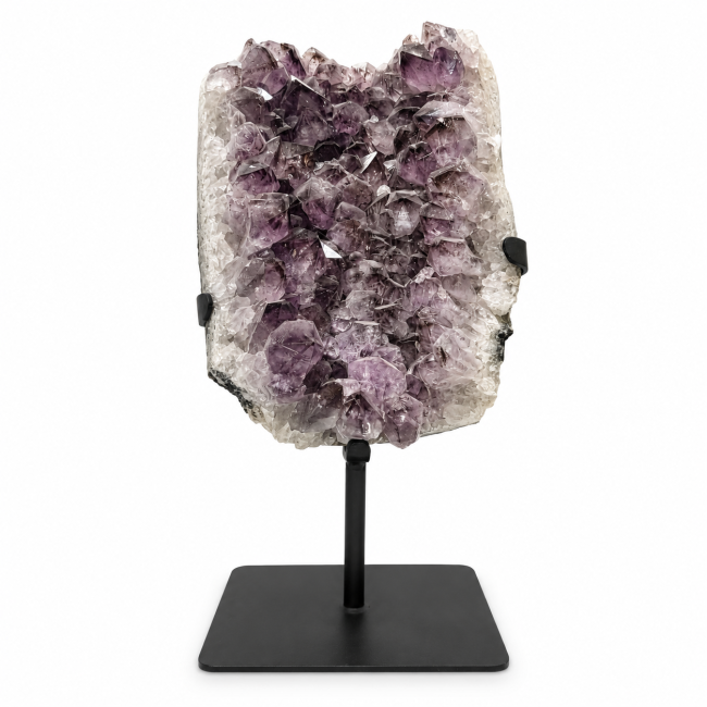 incenso ad Geode di ametista brasiliana A su base, 5,1 kg