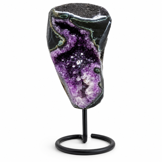 Geode di ametista brasiliana A su base, 5,5 kg