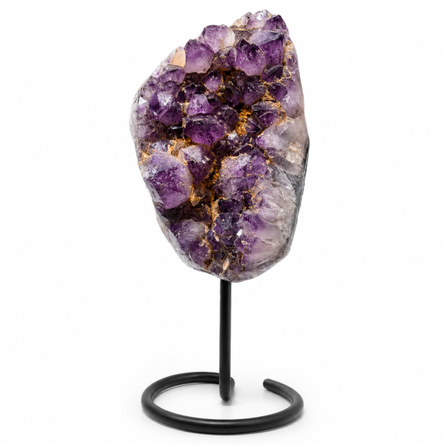 incenso ad Geode di ametista brasiliana A su base, 9,5 kg