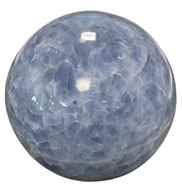 Sfera di calcite blu lucidata 1,565 kg