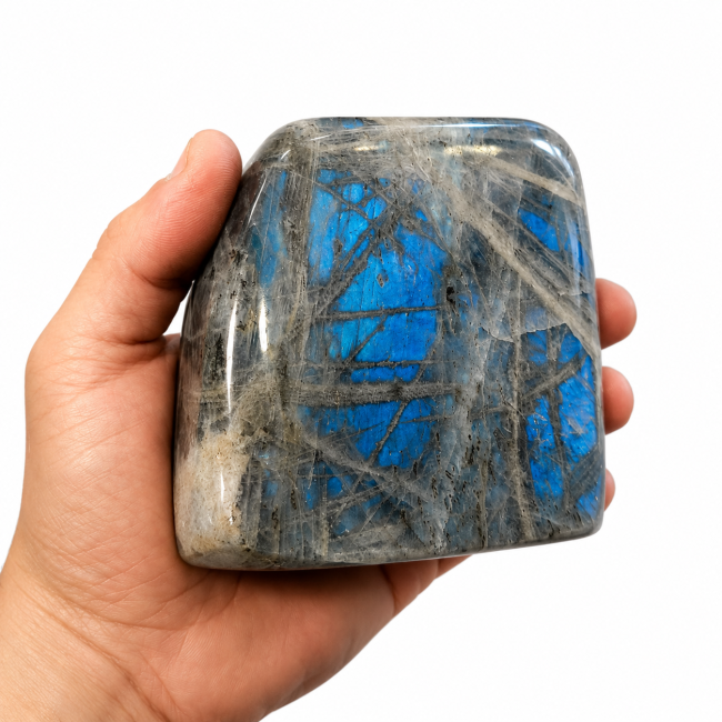 Blocco di labradorite lucidata da 1.050 kg