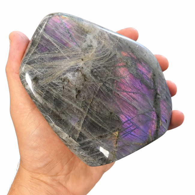 Blocco di labradorite lucidata da 1,060 kg