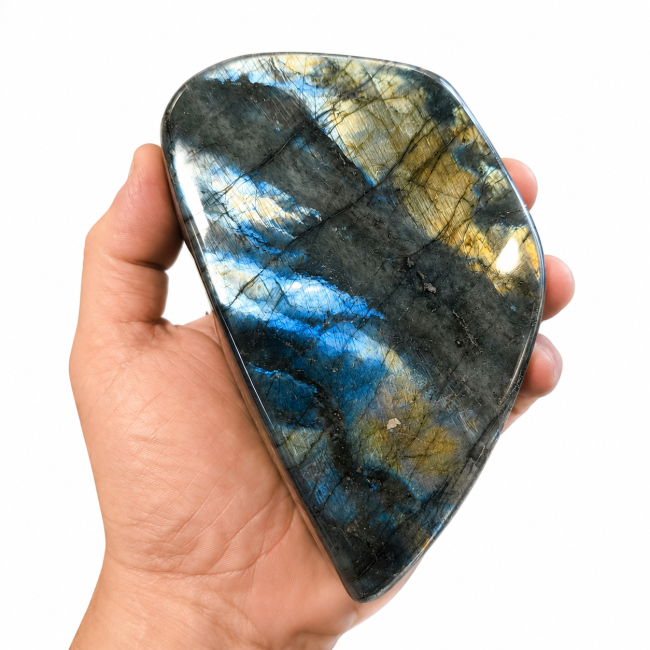 Blocco di labradorite lucidata da 1.090 kg