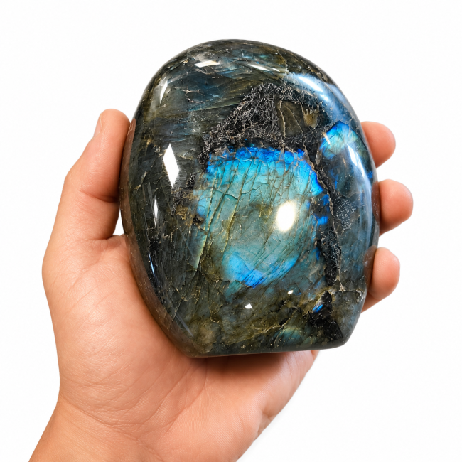 Blocco di labradorite lucidata da 1.170 kg