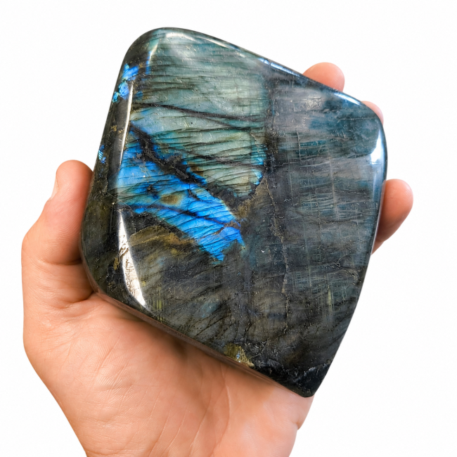 Blocco di labradorite lucidata da 1.190 kg