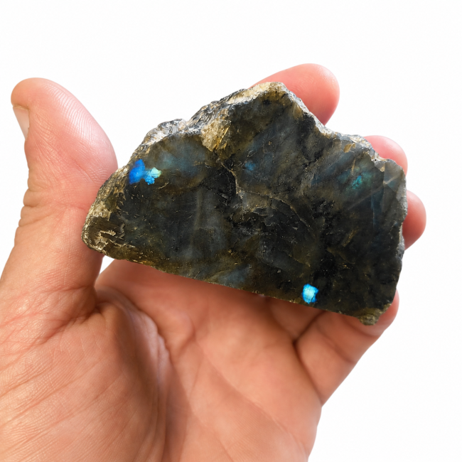 Blocco di labradorite lucidato da 0,160 kg