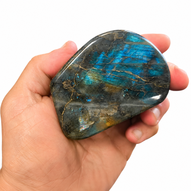 Blocco di labradorite lucidato da 0,320 kg