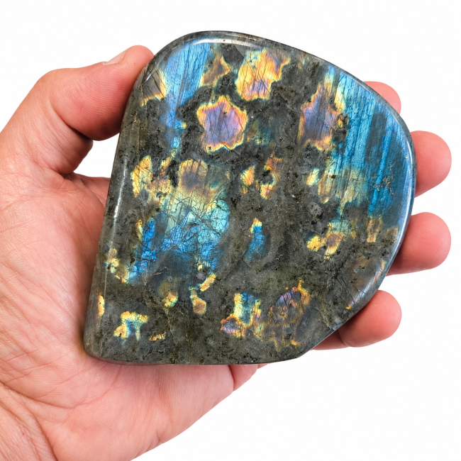 Blocco di labradorite lucidato da 0,440 kg