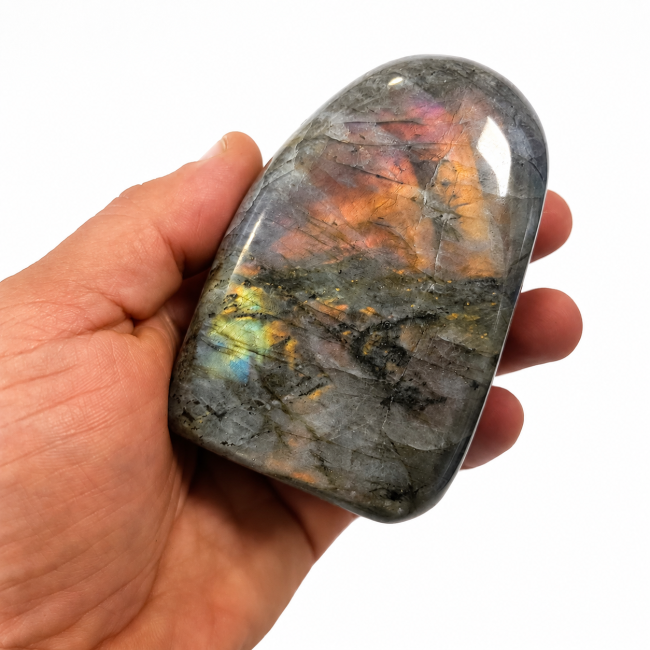 Blocco di labradorite lucidato da 0,510 kg