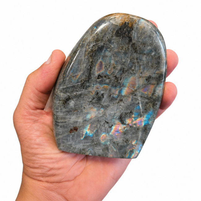 Blocco di labradorite lucidato da 0,520 kg
