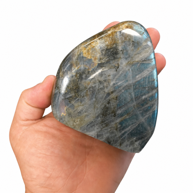 Blocco di labradorite lucidato da 0,540 kg