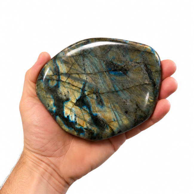 Blocco di labradorite lucidato da 0,550 kg
