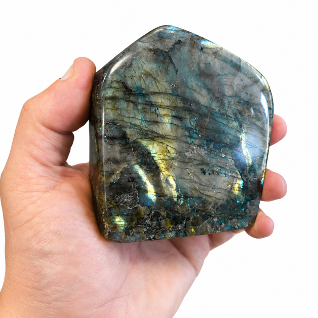 Blocco di labradorite lucidato da 0,590 kg