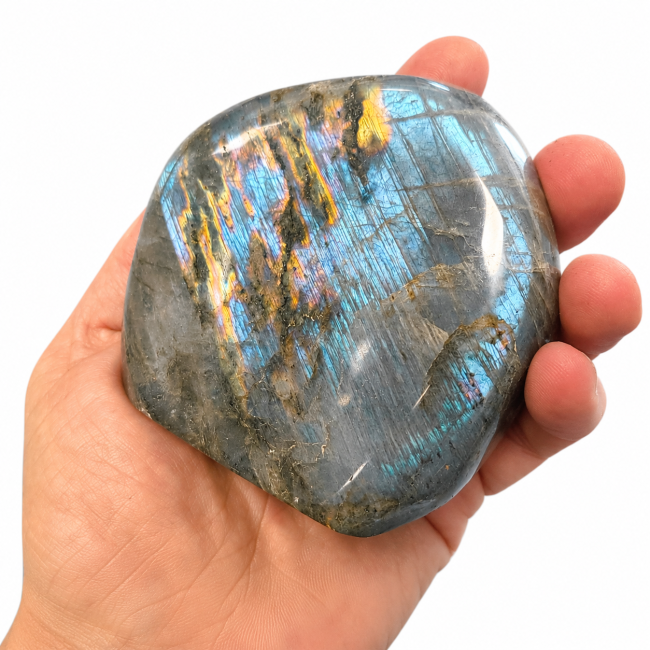 Blocco di labradorite lucidato da 0,640 kg