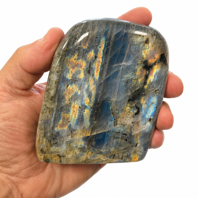Blocco di labradorite lucidato da 0,650 kg