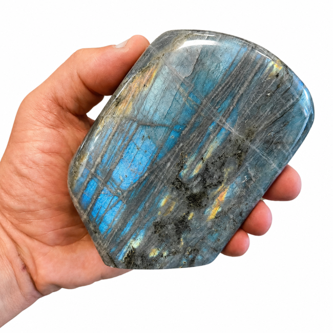 Blocco di labradorite lucidato da 0,720 kg