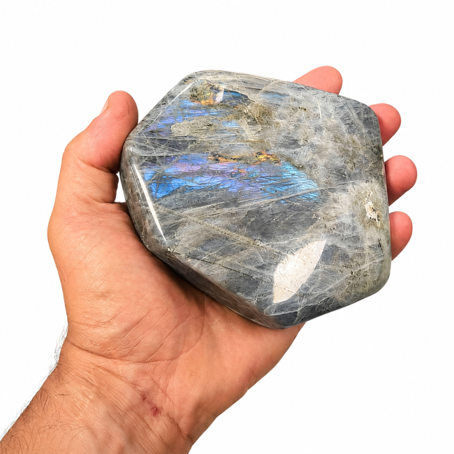 Blocco di labradorite lucidato da 0,770 kg