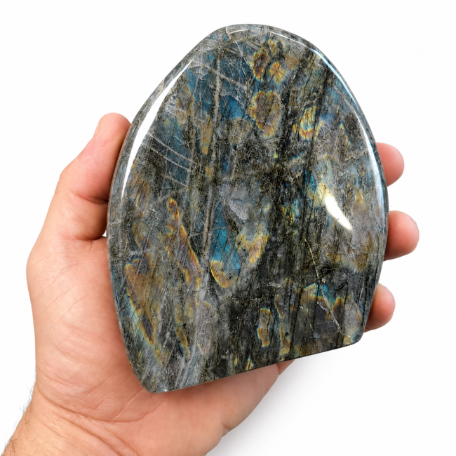 Blocco di labradorite lucidato da 0,970 kg