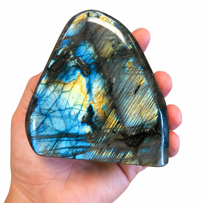 Blocco di labradorite lucidato da 0,970 kg