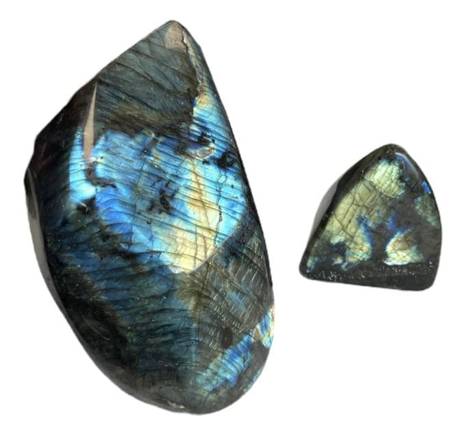 2 blocchi di labradorite lucidati da 1,447 kg