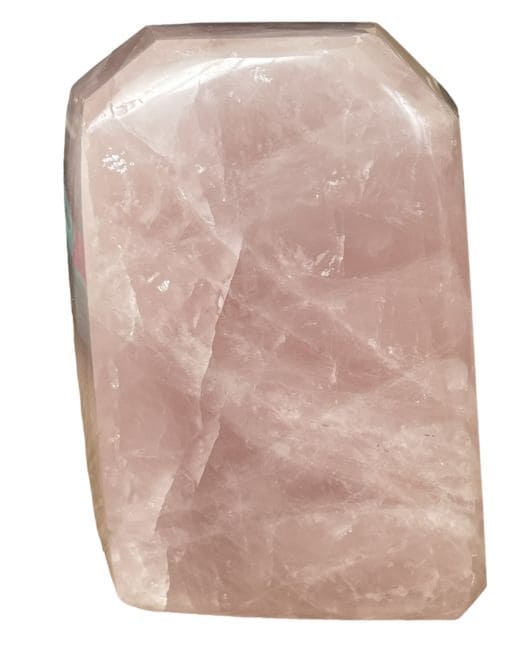 Blocco di quarzo rosa lucido 994 gr