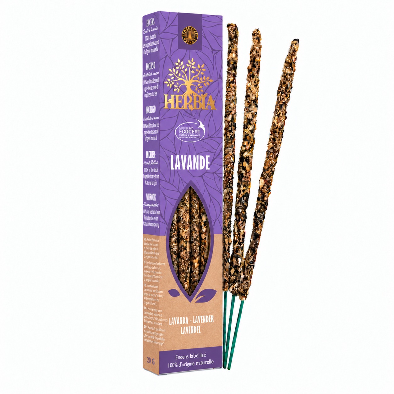 incenso ad Incenso Smudge Ecocert Herbia Lavanda 20g