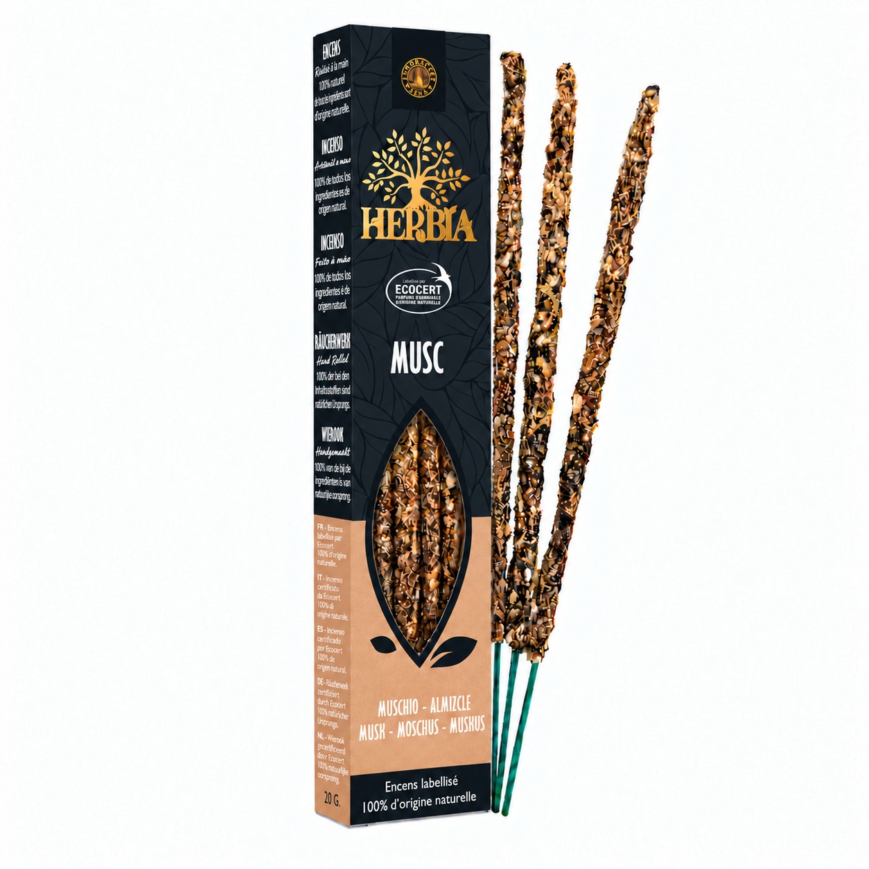 incenso ad Incenso Smudge Ecocert Herbia Muschio Bianco 20g