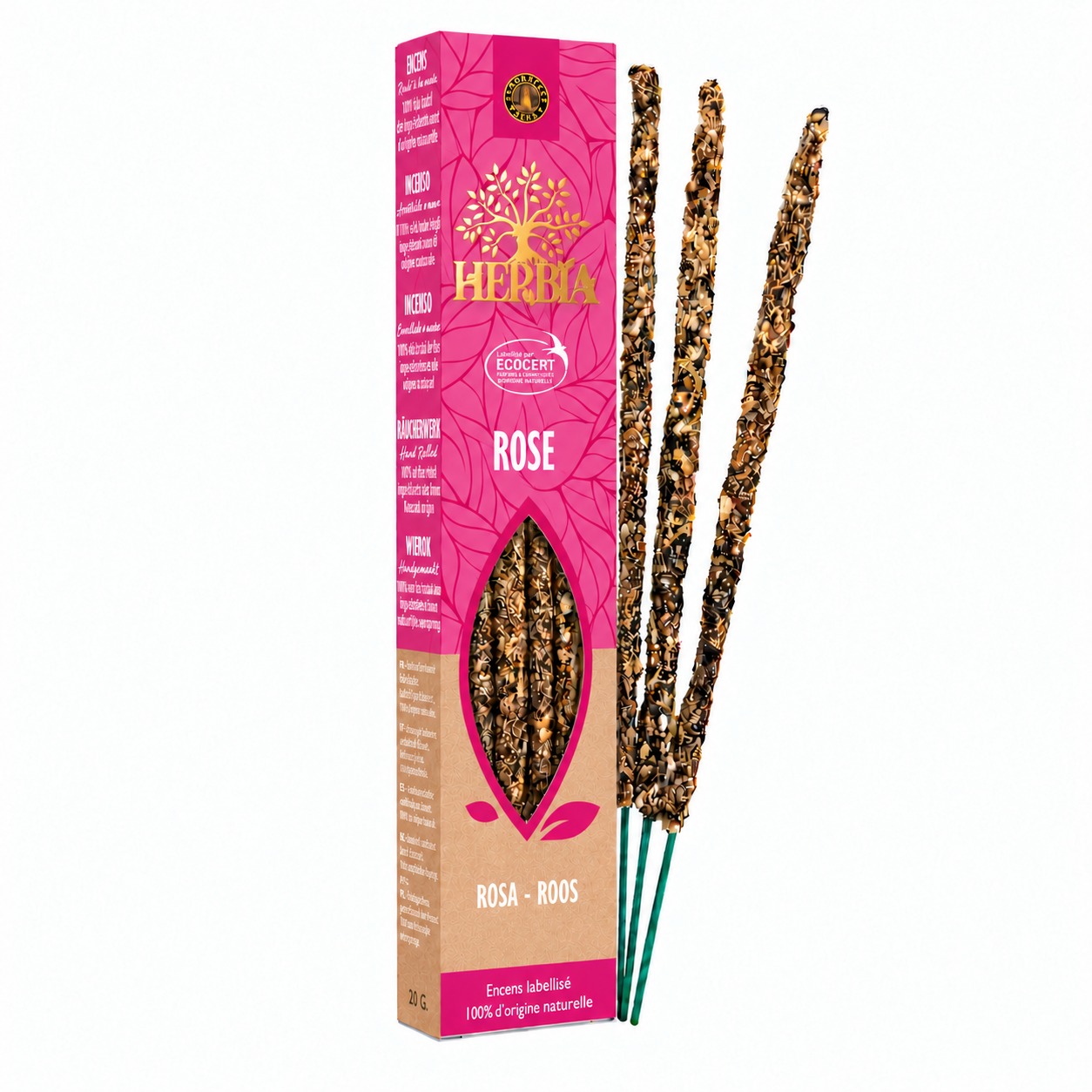 incenso ad Incenso Smudge Ecocert Herbia Rosa 20g