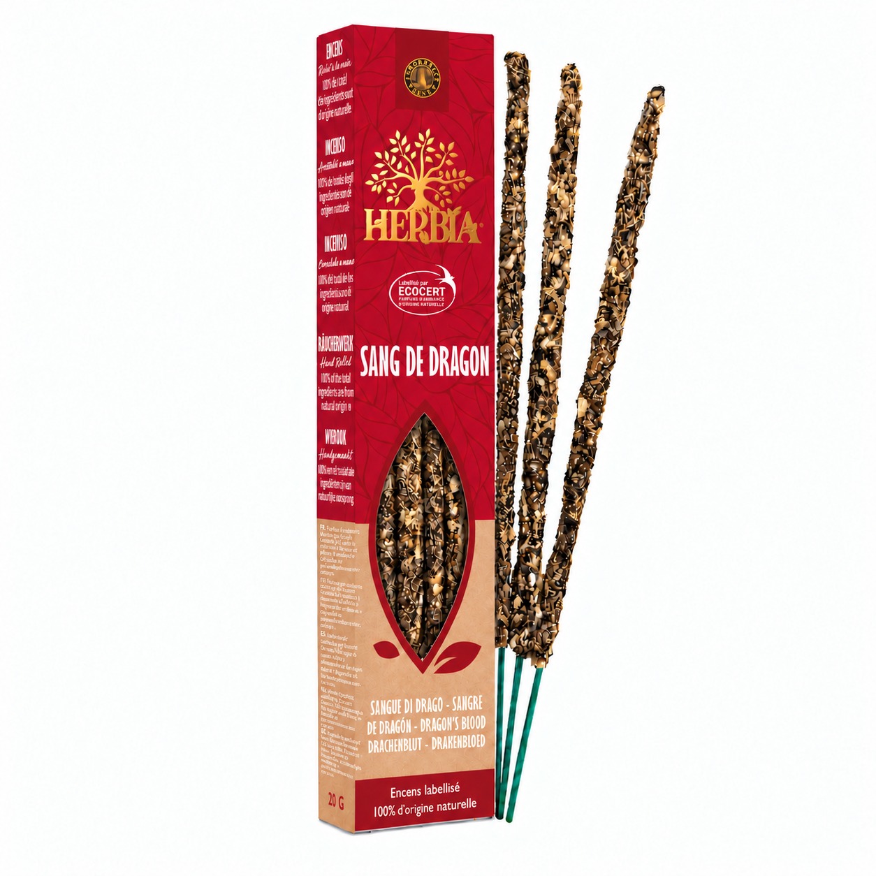 incenso ad Incenso Smudge Ecocert Herbia Sangue di Drago 20g