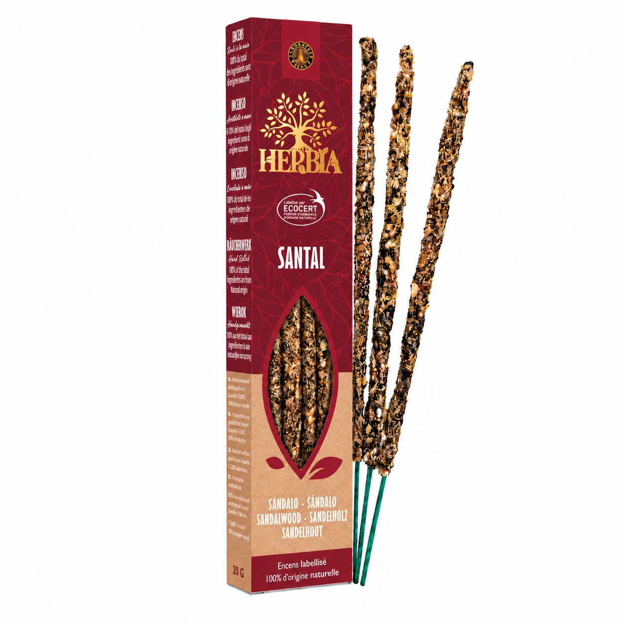 incenso ad Incenso Smudge Ecocert Herbia Sandalo 20g