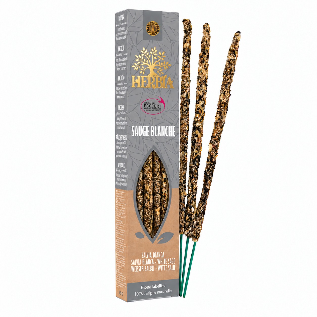 incenso ad Incenso Smudge Ecocert Herbia Salvia Bianca 20g