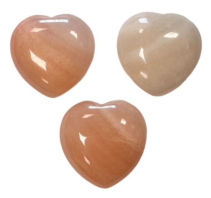 Cuore avventurina arancione A mm. 30 x3