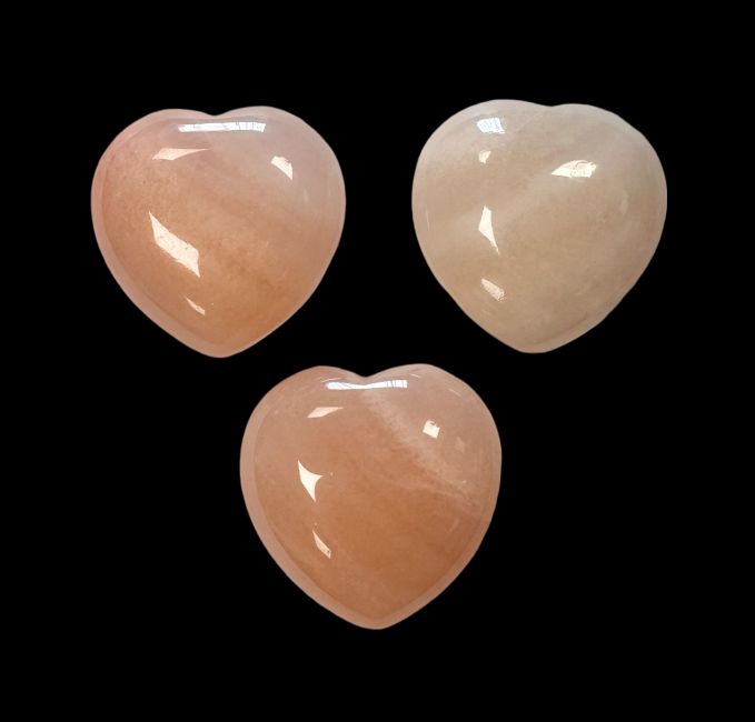 Cuore avventurina arancione A mm. 30 x3