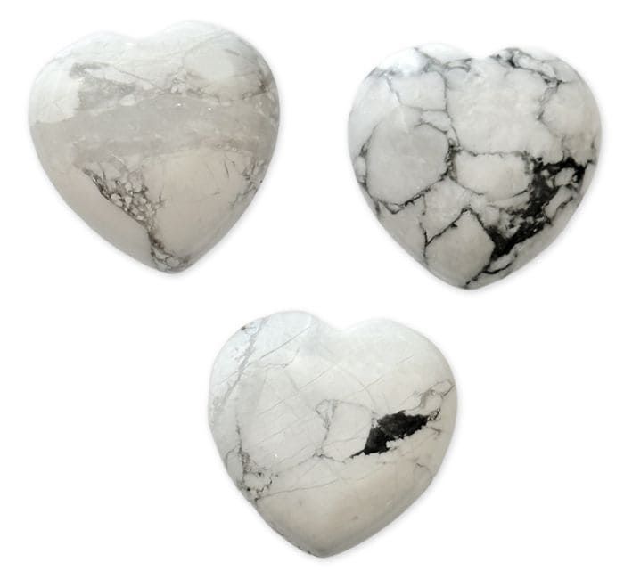 Howlite Cuore A 30mm x 3