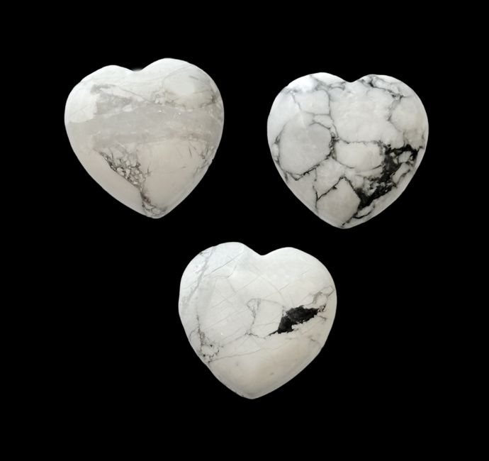 Howlite Cuore A 30mm x 3