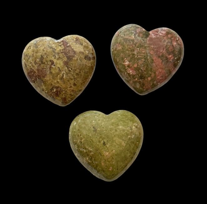 Cuore Unakite 30mm x 3