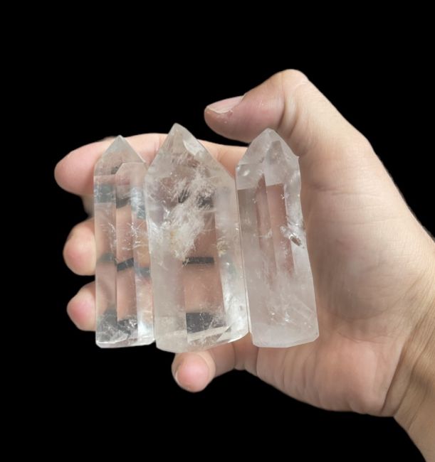 Prismi in cristallo di rocca del Madagascar - 8 pezzi 1.020k