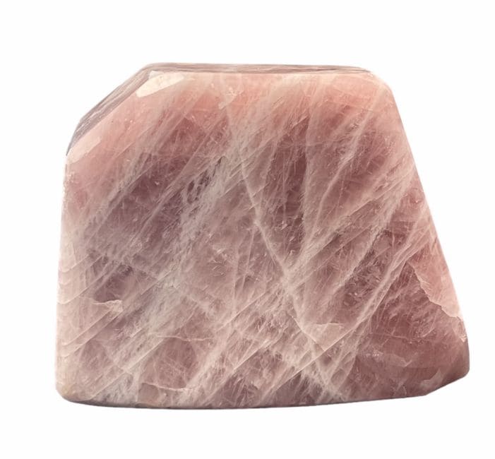 Blocco di quarzo rosa lucido 2,319 kg