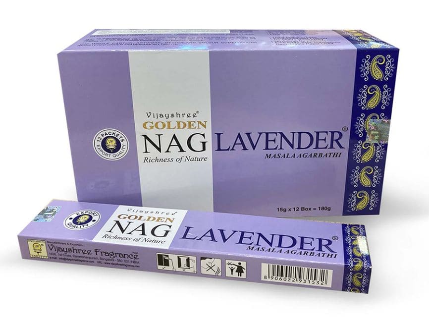 Incenso Vijayshree Golden Nag Lavanda 15g