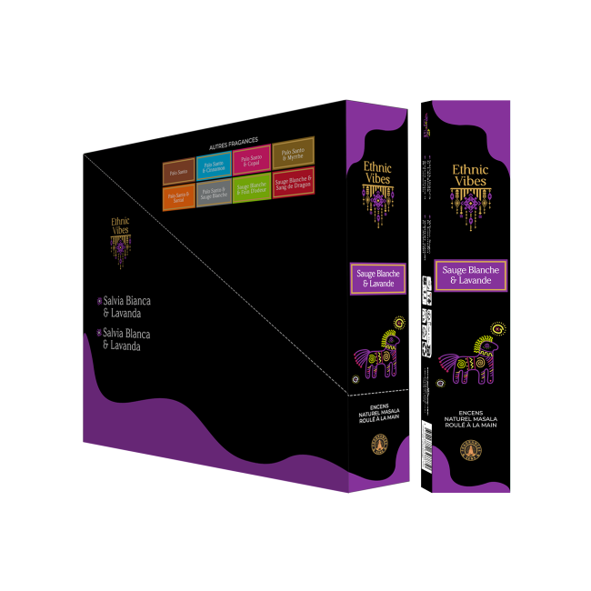 Incenso Fragrances & Sens Ethnic Vibes Salvia Bianca & Lavanda masala 15g
