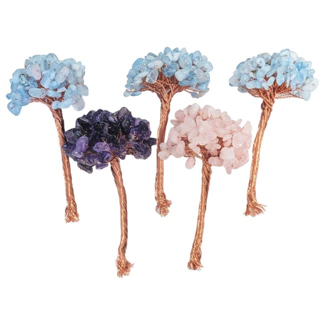 incenso ad Set di 5 alberi fai-da-te in pietra naturale – Base non inclusa